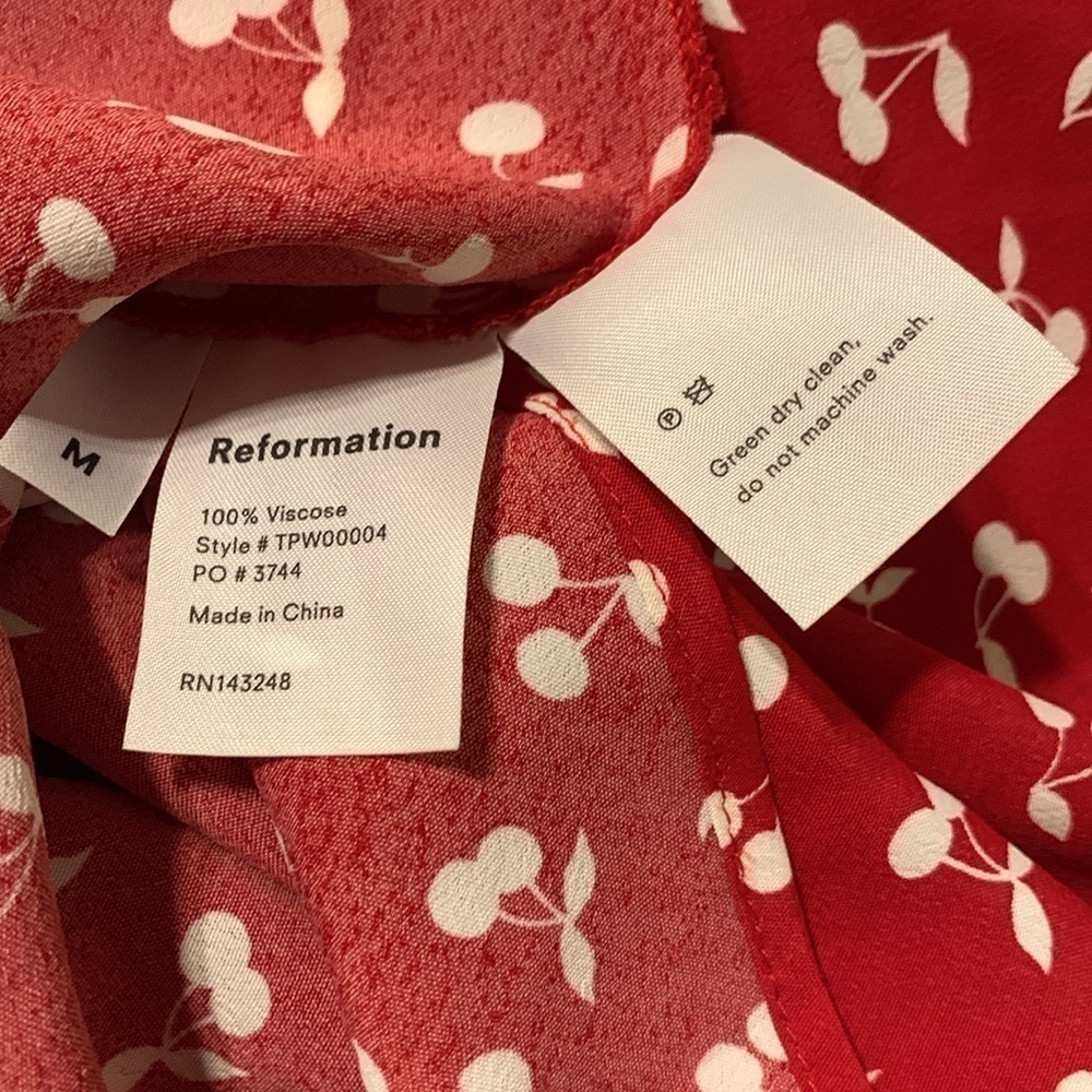 EUC Reformation red cherry print camisole - Picture 5 of 5